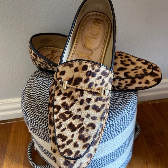 Sam Edelman Leopard print calf hair loafers - Picture 2 of 8